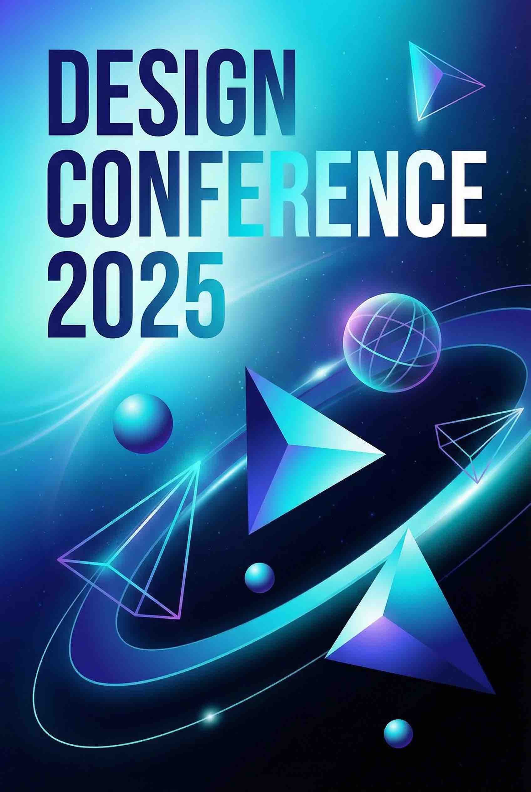 AI Generated Event Poster Graphic - Design Conference 2025