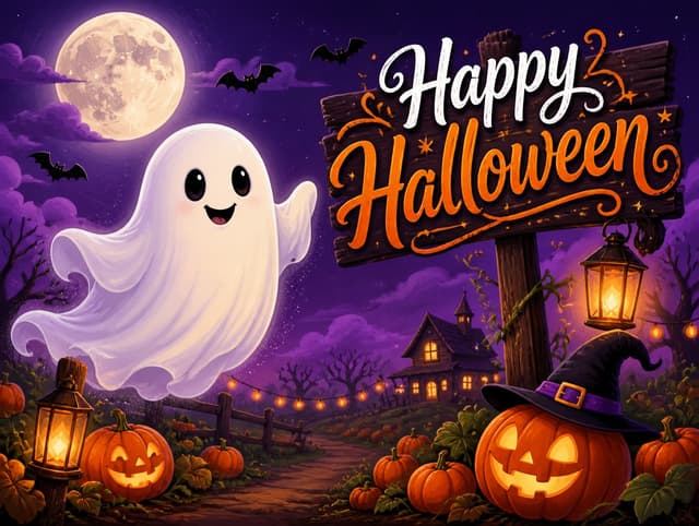 AI-generated halloween graphic example