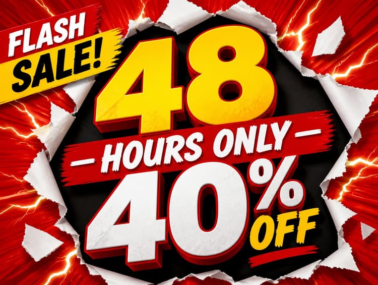 AI-generated sale graphic