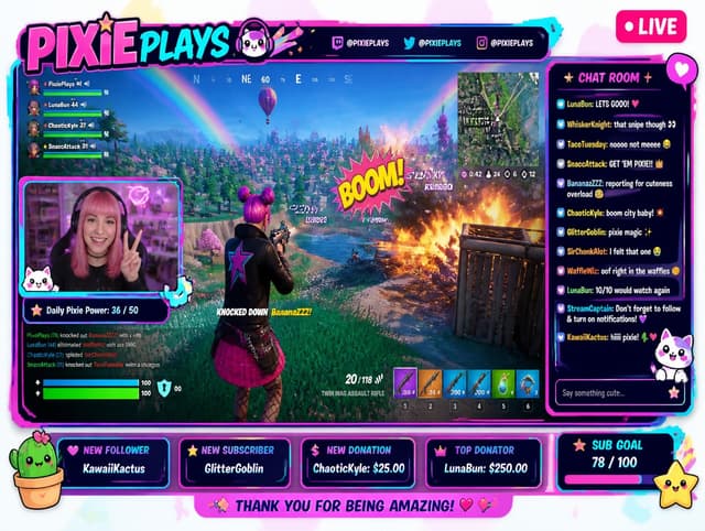 AI-generated twitch overlay example